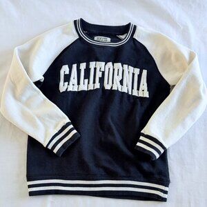 "California" graphic sweatshirt Size Small navy cream New York Popular